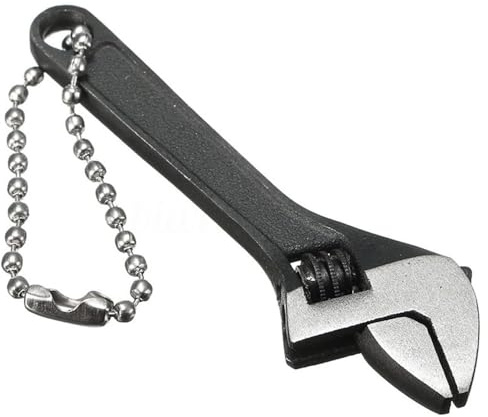 Mini Adjustable Spanner, Durable Portable Small Wrench Metal Mini Portable Wrench for Industry and Auto Repair (Black, 68mm)
