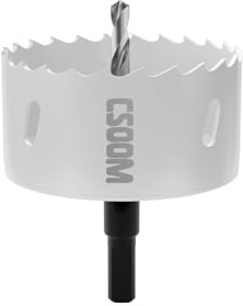 CSOOM Scie cloche 80 mm - M42 - Scie cloche bimétallique, blanche, pour outils de perçage dans le bois, le plastique, le placoplâtre et la tôle