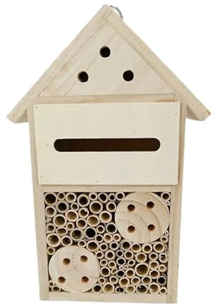 Bienenhaus aus Holz, Naturholz, Zimmer, Hotel, Unterschlupf, Outdoor, Garten, Dekoration, Nestkasten, Insekten-Bienenstockhaus (Typ B)