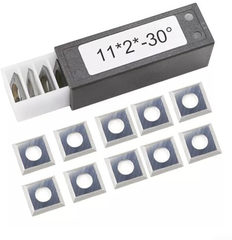 Inserti quadrati in carburo 11 × 11 × 2,0 mm-30 ° per pialla per legno taglierina per la lavorazione del legno sostituzione sgrossatura strumento