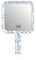 YEAKE Miroir à main double face grossissant 1X/5X avec poignée pour maquillage, miroir de rasage avec trou de suspension, acrylique, 15,5 cm de large x 25,4 cm de long, forme carrée, transparent 1