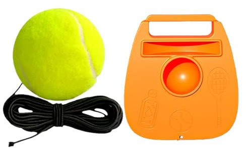 Rebound Ball Tennis | sollo Tennis-Trainingsball | Tennis-Trainingsball an Schnur | Selbsttraining Tennis Praxis | Tennis Hit Trainer | Tennis-Trainer Ersatzball für Kinder und Profis