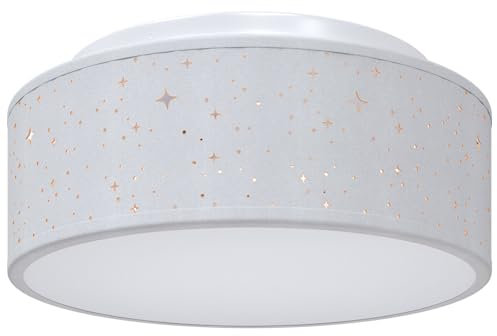 vidaXL Lampada da soffitto Grigio 30 x 30 x 13,5 cm Tessuto