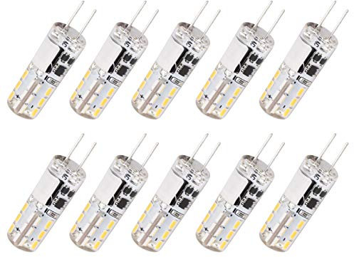 Tomvorks Mini Led Bulb 1.2W, 24Led Warm Light, G4 Bulb for Chandelier, Ceiling Fan Lamp, Table Lamp, 12V, High Brightness, 50,000H Service Life, Excellent Performance, No Flicker, Fast