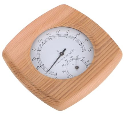BESTYASH Indoor Wood Sauna and Hygrometer Accurate Humidity Hydrometer for Sauna Room and Steam Spaces Wall-mounted Design for Optimal Temperature Control