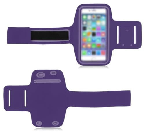 SGERUFZ Brassard Sport Étanche pour Smartphone, Compatible iPhone 16/15/14/13/12/11, Samsung Galaxy S24/S23/S22, Huawei P60/P50, Xiaomi, pour Jogging, Cyclisme, Randonnée (7'') (Violet)