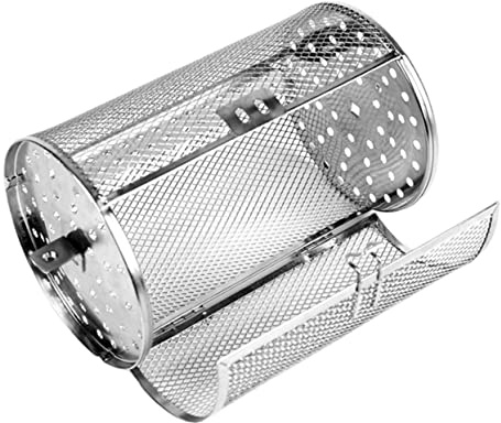 TOYANDONA Panier à Griller Rotatif Acier Inoxydable pour Barbecue Accessoire de Cuisine pour Rôtir Cacahuètes Châtaignes