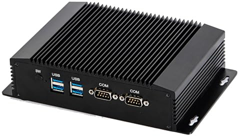 ANDAQI Industrial Embedded PC, Fanless Mini Computer, IPC, I5 4200Y 4210Y 4202Y 4302Y, Windows 11 / Linux Ubuntu, IM08, VGA, HDMI, 2 x LAN, 2 x COM, 4 x USB3.0, 0 RAM, 0 Storage, Barebone No System