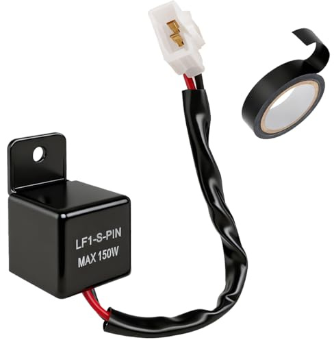 BOLOJAU 12V 2Pin LED-Anzeigerelais-Blinkrelais für Motorräder und Autos Blinker für Kawasaki, für Yamaha, für Suzuki, für Honda, behebt Probleme mit Hyperblinken/Blinken von LED-Blinkerlampen