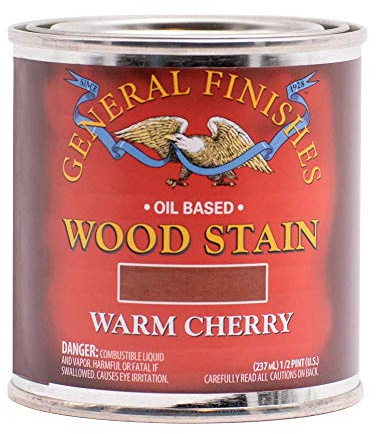 General Finishes Oil Based Penetrating Wood Stain, 1/2 Pint, Warm Cherry