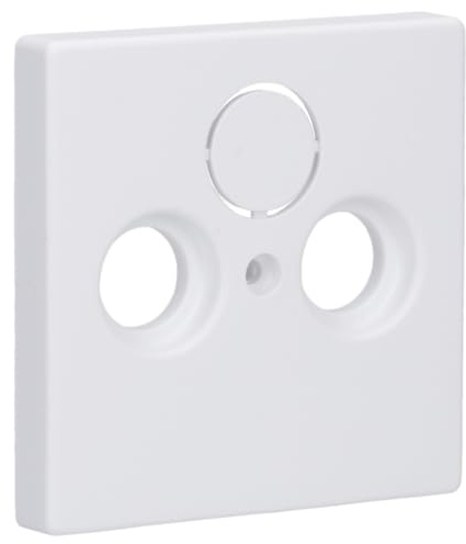 Busch-Jaeger 1743-884 Zentralscheibe als Abdeckung für handelsübliche Antennensteckdosen (Kunststoff (lackiert)) Studioweiß Matt future® linear 2CKA001724A4293