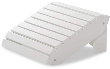 Original Dream-Chairs since 2007 Adirondack Fusshocker Comfort de luxe in weiß in 2 Positionen verwendbar Fussablage für Gartenstuhl auch als Beistelltisch im Garten, Terrasse, Balkon