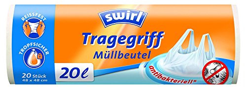 Swirl 20 l Tragegriff Müllbeutel, 1er Pack (1 x 20 Stück)