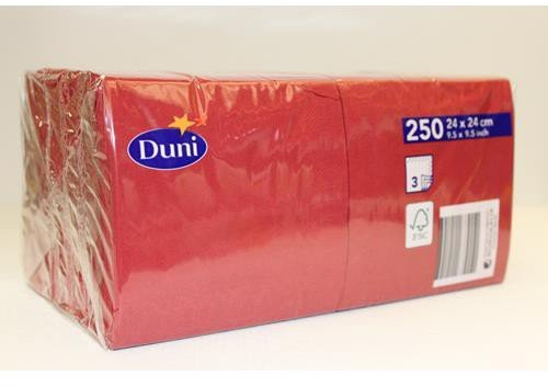 Duni 250 Zelltuch Servietten Bordeaux 24cm x 24cm