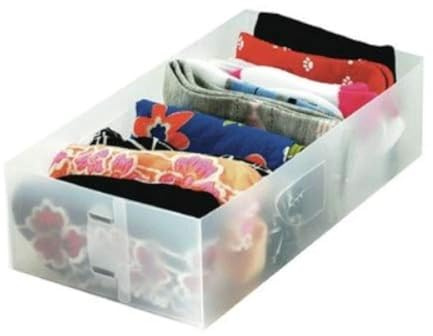 Jocca 4685 Pack de 2 Organizadores de Cajones/Ideal para Calcetines/Corbatas y Cinturones/Plegables y Resistentes/ 30x15.5x8 cm/ 100% Polipropileno, Dimensions: 3015.58 cm Thickness: 0.7 mm, 150