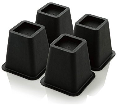 Design61 Möbelerhöher Betterhöhung Möbelerhöhung Tischerhöher Elefantenfuß Bed Riser Höhe ca. 15cm 4St für Füße bis 68x68 mm