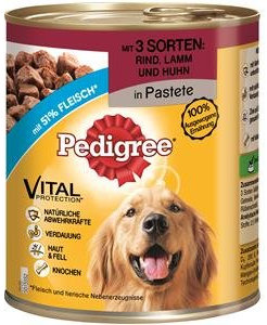 Pedigree Adult 3 Sorten Rind, Lamm, Huhn 12x 800g