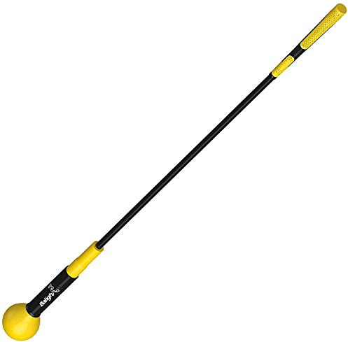 Balight Golf Swing Trainer Aid and Correction for Strength Grip Tempo & Flexibility Training Suit for Indoor Practice Chipping Hitting Golf Accessories (48 Inches, Yellow)