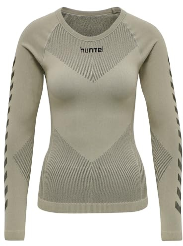 hummel First sömlös jersey sportskjorta damer långärmad – sport t-shirt – långärmad – funktionell skjorta – löpartröja – sömlös, andas, svettavledande och mycket stretchig