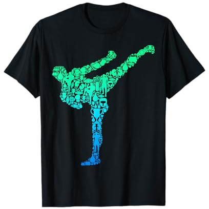 Kickboxing Kickboxing Taekwondo Karate Boys Children Kickbox T-Shirt, Men, Black, 3X-Large