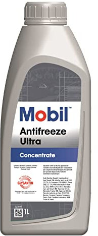 Mobil Antifreeze Ultra Concentrate 1L, Clear Violet Liquid