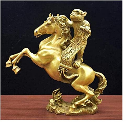 BOSUGE Artware, Künstlerische Statue Stehtisch Figur Gartendekoration for Skulptur Figur Statue Skulptur Ornament Puppe Dekoration Geschenk AFFE Tier Bronze Pferd Barren Wohnzimmer