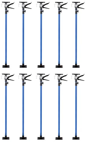 Soporte de montaje, soporte de techo, tensor telescópico, tensor de puerta, una mano, 115-290 cm, azul rojo azul 10