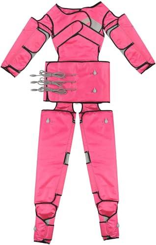 Macchina per il drenaggio linfatico da 600 W, 220 V, macchina per massaggio linfatico, terapia compressiva, perdita di peso, per gambe, piedi, vita, braccia, set per la perdita di peso (rosa)