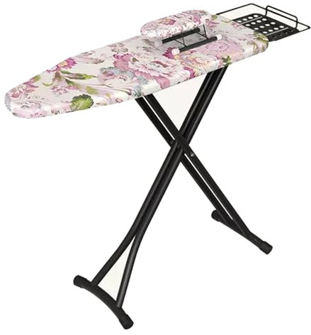 LMXRYPD Tabla de Planchar con Funda de Almohada, Tabla Planchar Vertical con Estructura de Acero, Mesa de Planchar para el Hogar de Tamaño Completo, para Trajes, Vestidos y Batas(Multi-Colored)