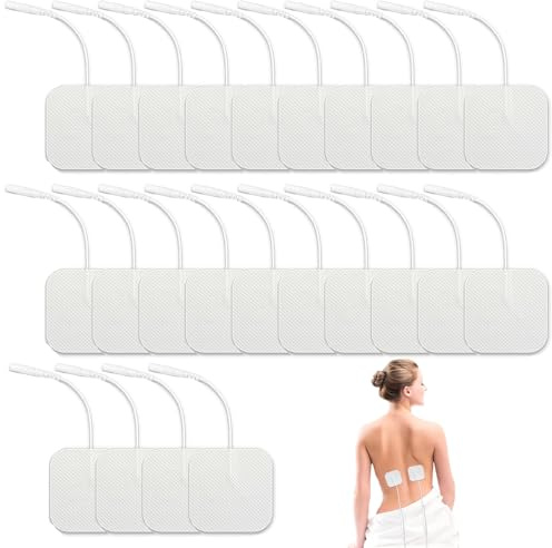 24 Stück Tens Elektroden Pads,Tens Ems Elektroden Pads,Tens Elektroden Pads 40x40mm Wiederverwendbar,Für Tens-Geräte & Ems-Trainer, Selbstklebende Ersatzpads Für Die Elektrotherapie | Tens Elektroden Pads 40x40mm Wiederverwendbar,Für Tens-Geräte & Ems-Trainer,Selbstklebende Ersatzpads Für Die Elektrotherapie