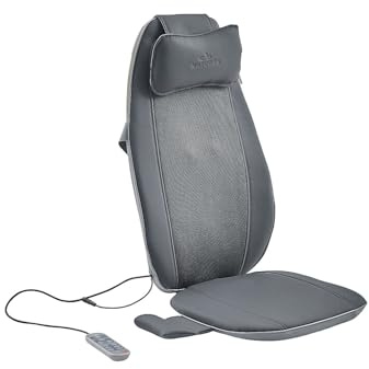 Vente-unique-Shiatsu-Massagesitzauflage - Kunstleder - Grau - APASIA