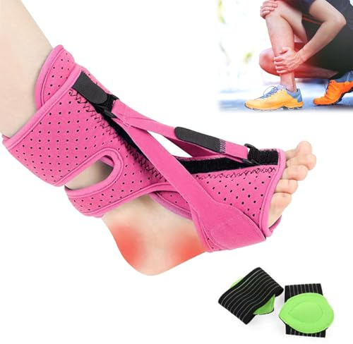 Traspirante Brace di Fascite Plantare, Tutore Fascite Plantare Notturna, Stecche Notturne per FascitePlantare, Tutore Tendine D'achille con 3 Cinghie Regolabili per FascitePlantare, Piedi Piatte