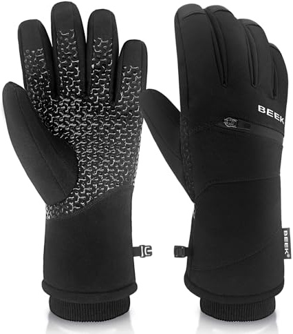 BEEK Waterproof Winter Gloves, Touchscreen Warm Gloves, Anti-Slip Cold Weather Gloves for Men and Women, Windproof Insulated Gloves for Cycling, Skiing, Running, Hiking, Driving and Motorcycle