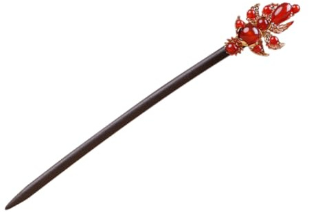 ARTSEWPLY Bâton à Cheveux Vintage En Bois Doux Peau, Épingle à Cheveux Baguette Rétro, Taille Moyenne, Pour Femmes, Adapté Mariage Et Cosplay