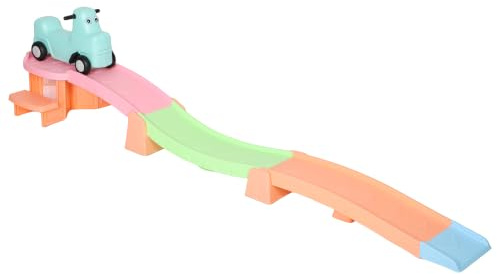 AIYAPLAY 3(m) Up and Down Rollercoaster for Kids, 4 Pieces, Orange | Toddler Roller Coaster Ride-On, Non-Slip Steps, Ride On Push Car with Handles, Indoor Outdoor Play, Ages 2-5 Years