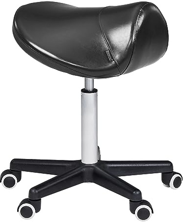 Master Massage 91557DE Sattelhocker Rollhocker Drehhocker Arbeitshocker Praxishocker Kosmetikhocker Hocker (Schwarz), 5900 g