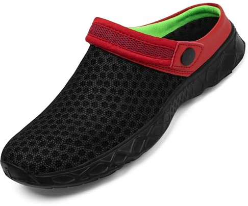 SAGUARO Uomo Zoccoli e Sabot Estive Donna Pantofole Scarpe da Spiaggia Sandali Antiscivolo Scarpe da Giardino Rosso 41