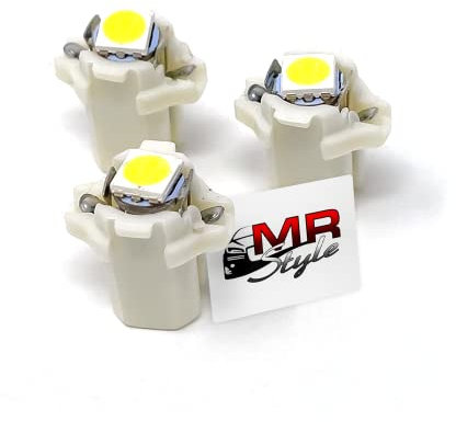 MR-Style Lot d'autocollants et 3 LED haute puissance pour éclairage de compteur de vitesse (blanc) compatible avec VW Bus T3 1979-1992, kit de conversion d'éclairage d'instruments