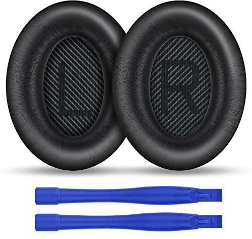 Ainiv Professional Ear Pads Cushions Replacement - 1 Pair Earpads compatible with Bose QuietComfort 15 QC15 QC25 QC2 QC35, Softer Leather, Noise Isolation Foam