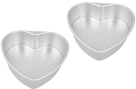 BESTonZON 4stücke Herzförmige Kuchenbackform Aus Aluminium Für Käsekuchen Muffins Und Leicht Entformbar Robust Für Zuhause Und Bäckereien