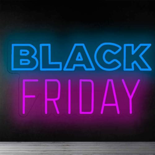 Letrero de neon led Black Friday con colores personalizados de empresa Cartel luminoso semana compras en tiendas BlackFriday – Cartel neón ofertas tiendas escaparate para llamar atención clientes