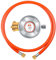 Gasschlauch mit Druckminderer 50mbar 150cm, Gasdruckregler 50mbar propangasschlauch 1/4 Links