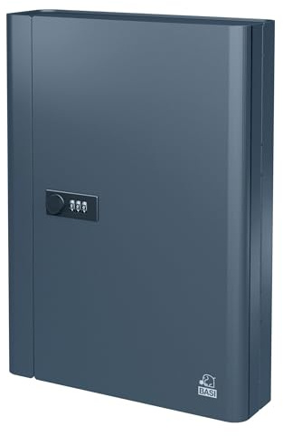 BASI | Schlüsselkasten mit Zahlencode | Erhältlich in 6 Größen 20/28/48/80/104/204 Haken | Schlüsselschrank mit Zahlenkombination 3-stellig frei einstellbar | Schlüsselkassette Anthrazit matt