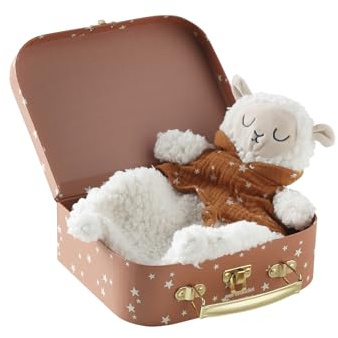 VERTBAUDETBaby Geschenk-Set: Schaf-Schmusetuch & Köfferchenbeige