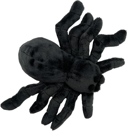 Aumüller Juguete para gatos, tarántula espeluznante, juguete de peluche con relleno de valeriana