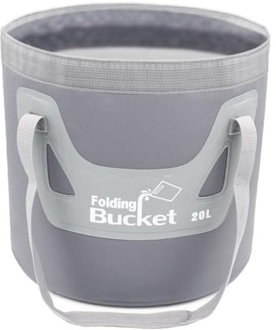 Qualore Camping Collapsible Bucket, 20L Handy Folding Water Container Portable Foldable Water Carrier Storage for Travelling Plumbing Car Wash