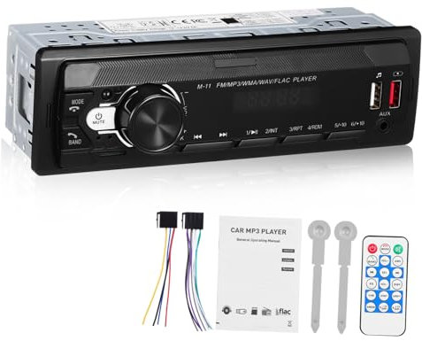 Luxshiny 12v Autoradio Empfänger 1-din Kabelloser Mp3 Player Mit Fernbedienung Oldtimer LKW Radio Audio System Für Pkw Und LKW
