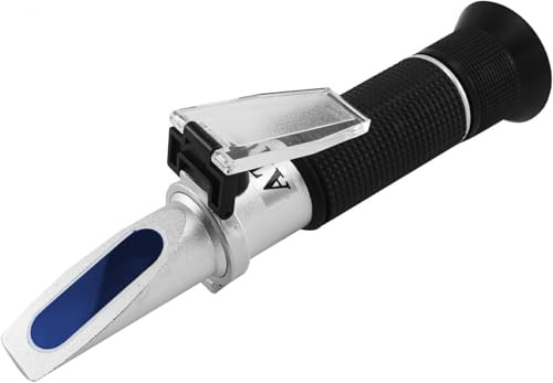 QUMOX Rifrattometro 4-in-1 per Liquidi Auto – Antigelo, Acido della Batteria, AdBlue (Def), Lavavetri – Nessuna Batteria Necessaria, ATC Ottico con Custodia per la Manutenzione Auto