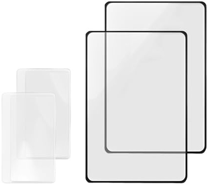 4 pezzi 3 X lente di ingrandimento da lettura a pagine intere, grande e leggera, rettangolare, offre una grande area di visualizzazione per pagine di libri per leggere carte di piccole dimensioni