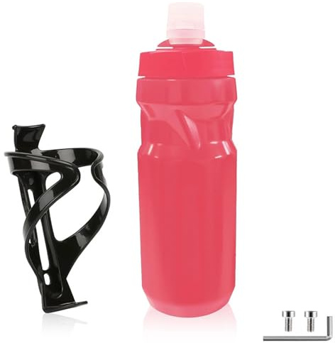 LINTRA Portabidones Bicicleta y 600 ml Porta Bidones para Bici MTB, Botella Bicicleta Resistente con Tuercas y Herramientas para Bicicletas de Montaña y Bicicletas de Carreras